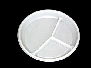 Тарелка пластиковая трехсекционная